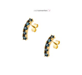 pendientes oro 18k con piedra