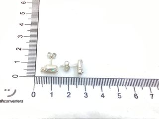 pendientes plata 925mm con piedra con circonita