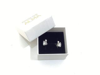 pendientes plata 925mm con piedra con circonita