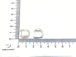 argollas plata 925mm con piedra con circonita