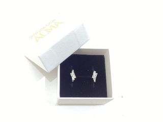 argollas plata 925mm con piedra con circonita