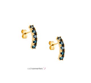 pendientes oro 18k con piedra