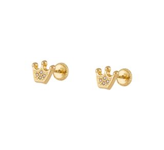 pendientes oro 18k con piedra