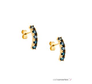 pendientes oro 18k con piedra