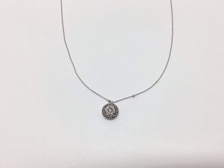 cadena oro 18k con piedra con diamante,moisanita 19cm