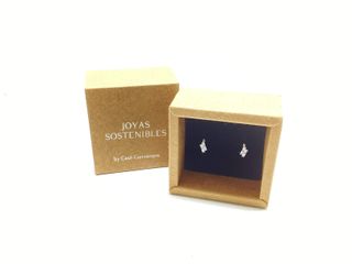 argollas plata 925mm con piedra con circonita