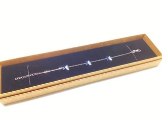 pulsera plata 925mm con piedra con circonita