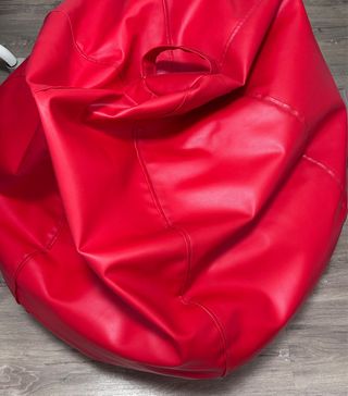 Puf Rojo Piel Sintética