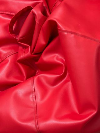 Puf Rojo Piel Sintética