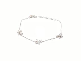 pulsera plata 925mm con piedra con circonita