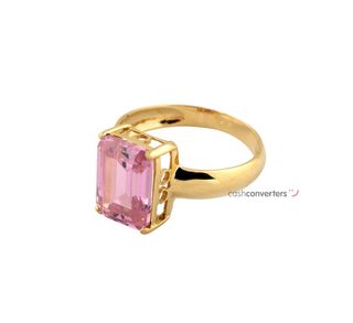 anillo oro 18k con piedra con circonita