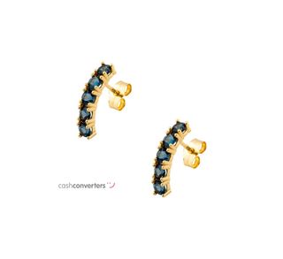 pendientes oro 18k con piedra