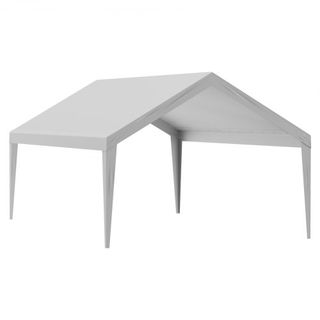 Cubierta de Carport de Reemplazo 13 x 20 pies, Carpa de Refugio Superior para Garaje, Lona Resistente al Agua y Protegida contra UV, Instalación Fácil con Bungee de Bola, Gris (Solo Cubierta Super...