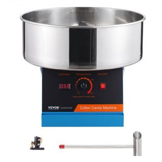 Máquina de Algodón de Azúcar Eléctrica, Fabricante de Algodón de Azúcar de 1000W, Máquina Comercial de Algodón de Azúcar con Tazón de Acero Inoxidable y Cucharón de Azúcar, Perfecta para Cumpleaño...
