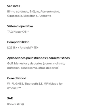 Tag Heuer Connected Golf Edición Especial