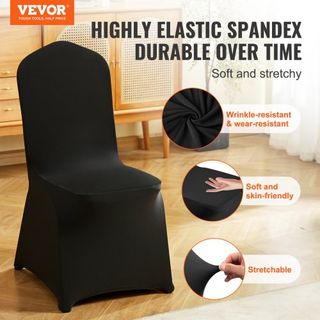Cubiertas de Silla Plegable de Spandex Elástico, Cubierta de Silla Ajustable Universal, Fundas Protectores Lavables y Removibles, para Bodas, Vacaciones, Banquetes, Fiestas, Celebraciones, Comedor...