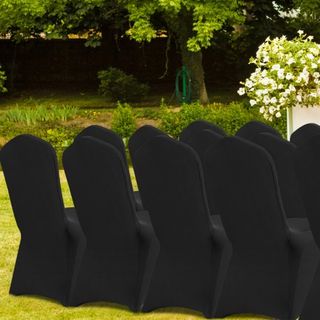Cubiertas de Silla Plegable de Spandex Elástico, Cubierta de Silla Ajustable Universal, Fundas Protectores Lavables y Removibles, para Bodas, Vacaciones, Banquetes, Fiestas, Celebraciones, Comedor...