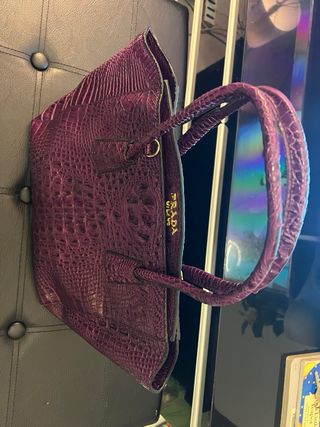 Borsa Prada Donna Viola Coccodrillo