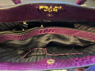 Borsa Prada Donna Viola Coccodrillo