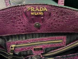 Borsa Prada Donna Viola Coccodrillo