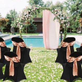 Cubiertas de Silla Plegables de Spandex Elástico, Cubierta de Silla Universal Ajustada, Fundas Protectores Removibles y Lavables, para Bodas, Vacaciones, Banquetes, Fiestas, Celebraciones, Comedor...