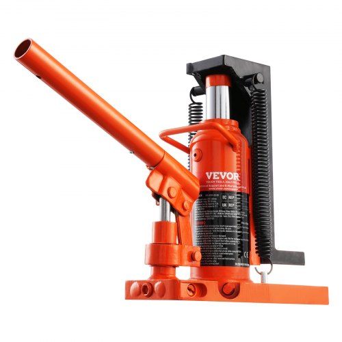 Gato Hidráulico de Ponta, Capacidade de Elevação de 2,5 Ton/2268 kg na Ponta, Gato de Elevação de 5 Ton/4536 kg na Parte Superior, Altura de Ponta de 0,8-5,3 pol/2-13,5 cm, Altura Superior de 8,9-...