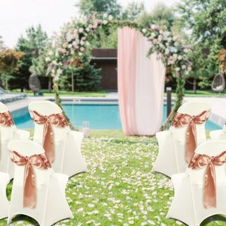Cubiertas de Silla Plegables de Spandex Elástico, Cubierta de Silla Universal Ajustada, Fundas Protectores Removibles y Lavables, para Bodas, Vacaciones, Banquetes, Fiestas, Celebraciones, Comedor...