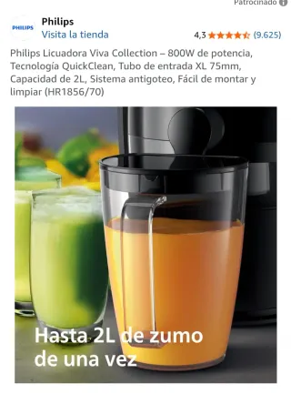 Licuadora Philips HR1855/70 Negra