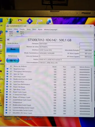 Disco Rígido Toshiba 500GB como novo