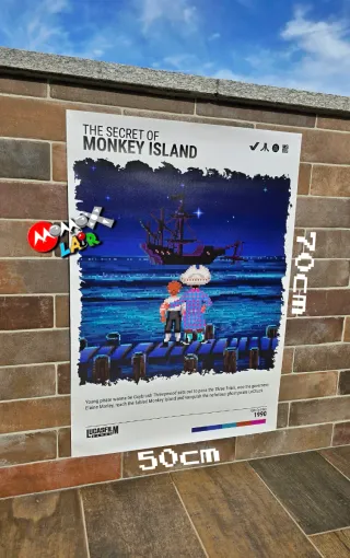 Monkey Island Pixel Art Poster PVC 70x50cm