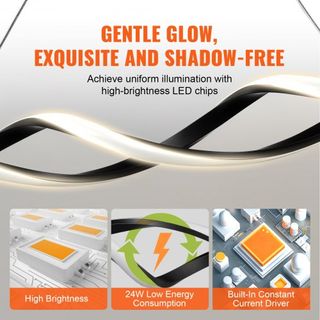 Lámparas de Araña Modernas, 24W, Luz Colgante LED Regulable con Control Remoto, Pantalla de Silicona, Lámpara de Techo con Brillo Ajustable de 3000K-6000K para Cocina y Comedor