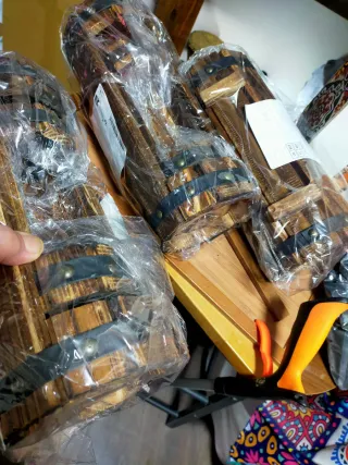 2 Macetas de madera rectangulares rústicas,NUEVAS