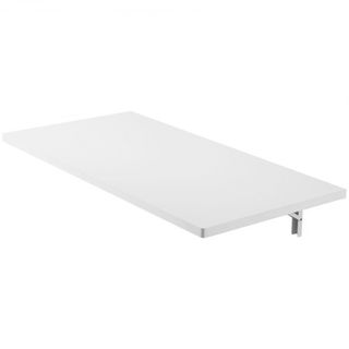 Mesa Plegable Montada en la Pared, 39.4 x 19.7 pulgadas Mesa de Montaje en la Pared, Escritorio Flotante con Soporte de Hierro, Escritorio Plegable para Espacios Pequeños, Oficina en Casa, Comedor...