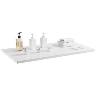 Mesa Plegable Montada en la Pared, 39.4 x 19.7 pulgadas Mesa de Montaje en la Pared, Escritorio Flotante con Soporte de Hierro, Escritorio Plegable para Espacios Pequeños, Oficina en Casa, Comedor...