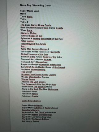 90 juegos Nintendo Game Boy, GBA, Pokémon Zelda