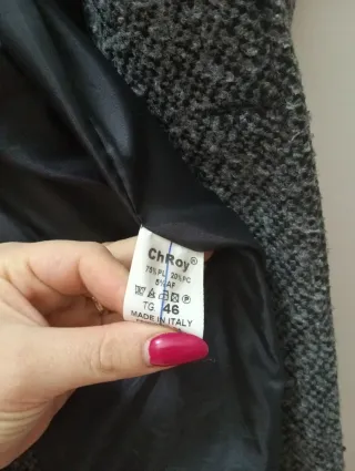 Cappotto uomo grigio Messo poche volte