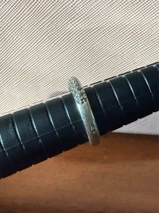 Fedina veretta in argento con zirconi Misura 12