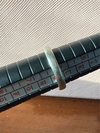 Fedina veretta in argento con zirconi Misura 12