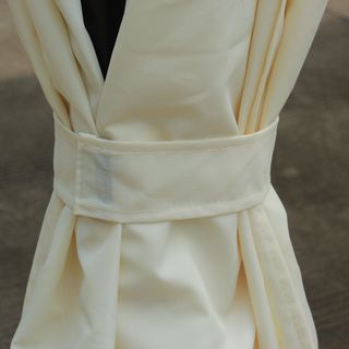 Gazebo De Jardín 3X4M De Acero Con Doble Techo Y 4 Cortinas Laterales Crema