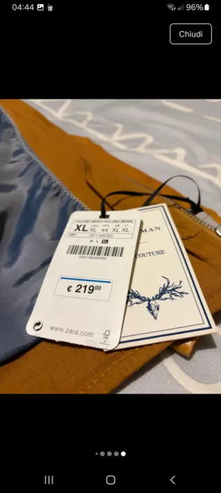 Giacca pelle uomo ZARA XL