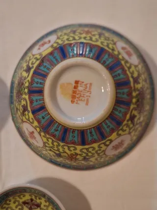 Juego miniatura sopa/té porcelana china 1970