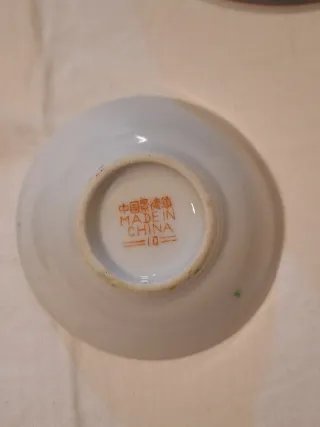 Juego miniatura sopa/té porcelana china 1970