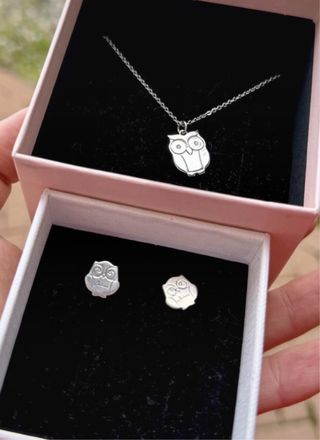 Set Collana e Orecchini Gufo