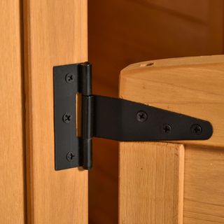 Casita para Niños de Madera Con Puerta, Ventanas, Banco y Macetero, Casita de Juego para Jardín, 122X108X135.5Cm Amarilla