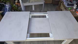 Mesa extensible comedor gris piedra