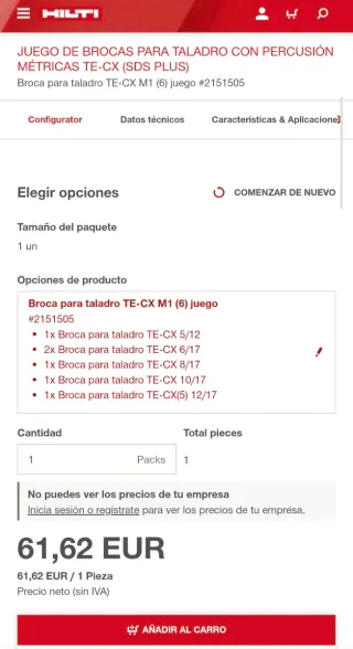 Brocas Hilti TE-CX M1 (6) #2151505