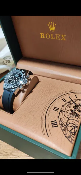 Reloj de caballero Automático Negro y Plateado