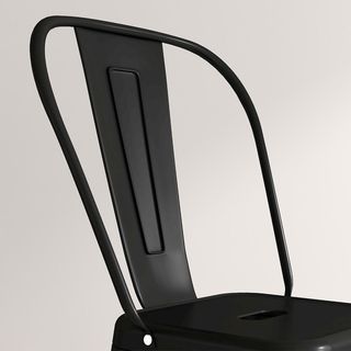 Conjunto de 2 taburetes de cocina industriales con respaldo removible y reposapiés, taburetes modernos de metal, 44X46X116 cm, negro