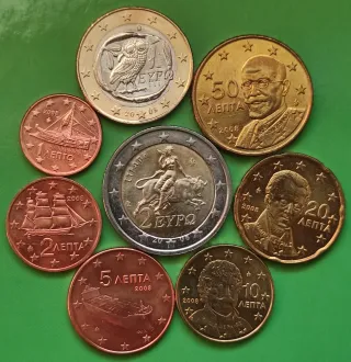 Serie Grecia 1 cent - 2€ 2008
