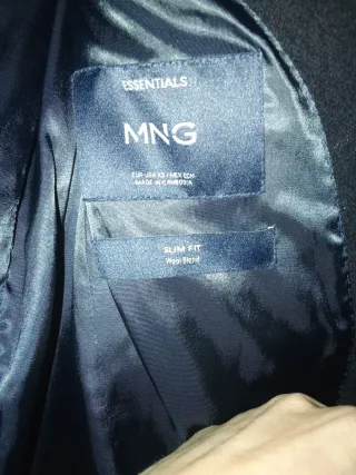 Abrigo Mango Negro Hombre